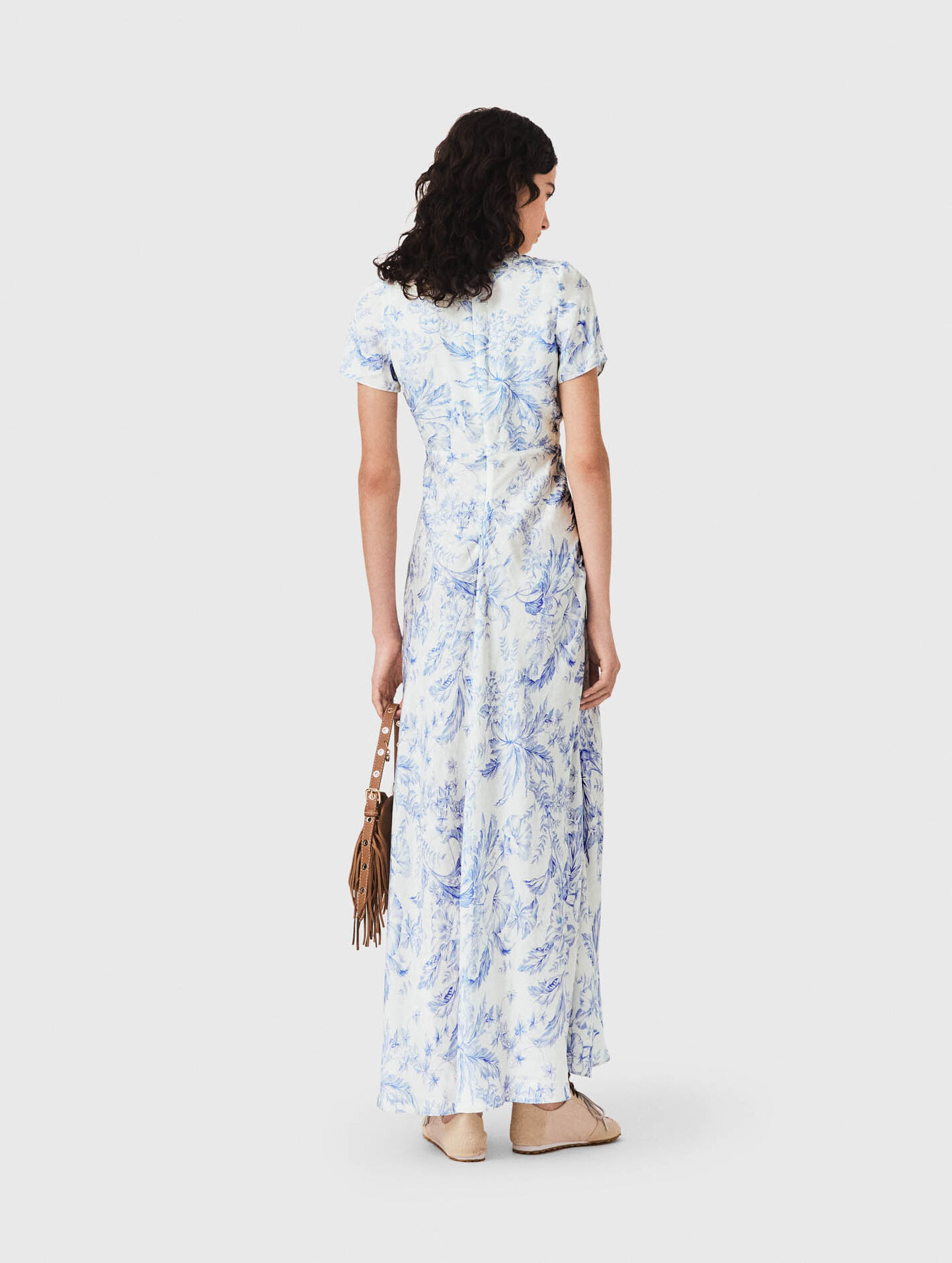Flowing patterned maxi dress